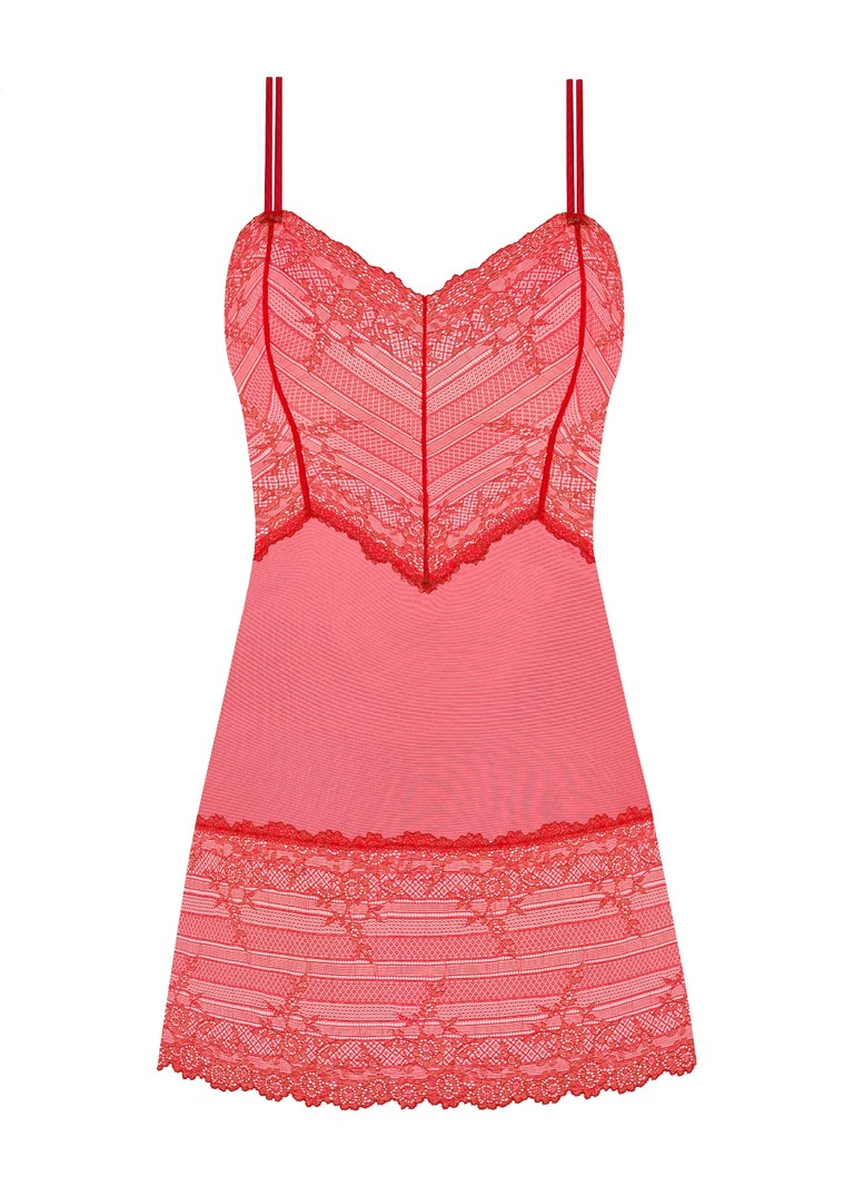 Koszulka nocna Wacoal EMBRACE LACE WA814191947 Chemise Grandalia Red/rose Gold