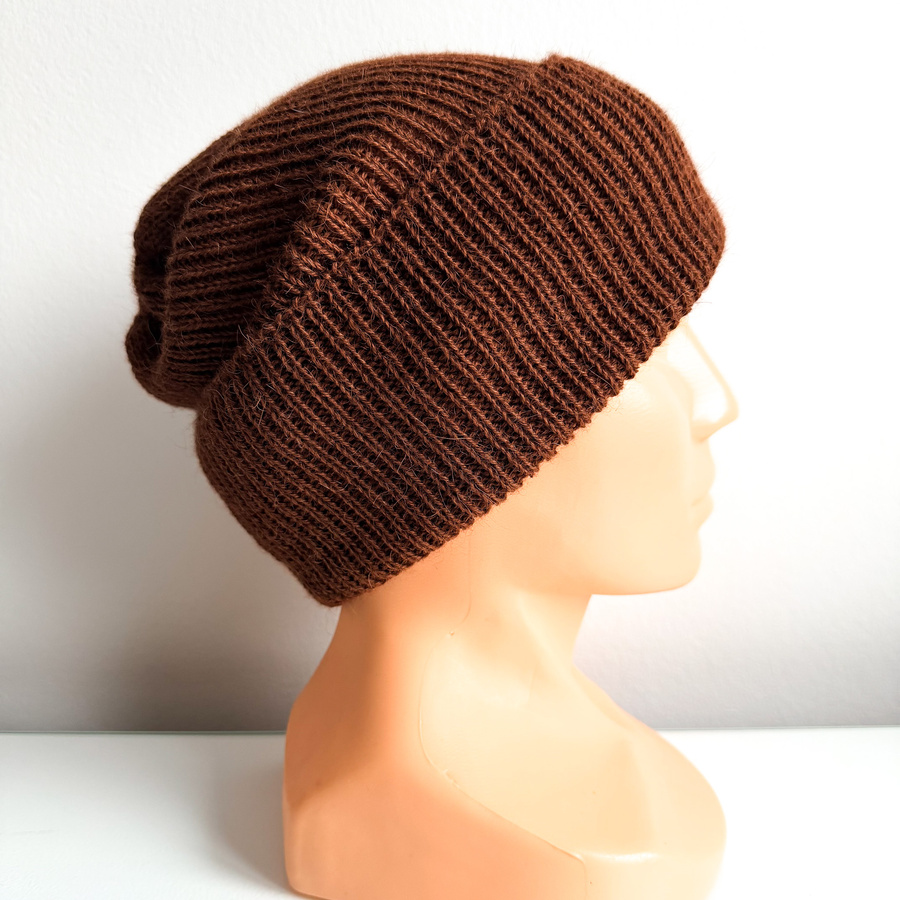 Czapka wywijana HELEN 100% Alpaka 9041 miedziany brąz