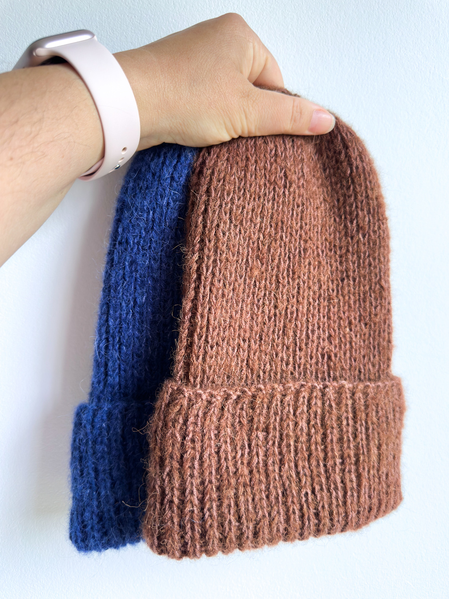 MORGANA – czapka damska handmade alpaka + jedwab + merino 52/38 Czekolada