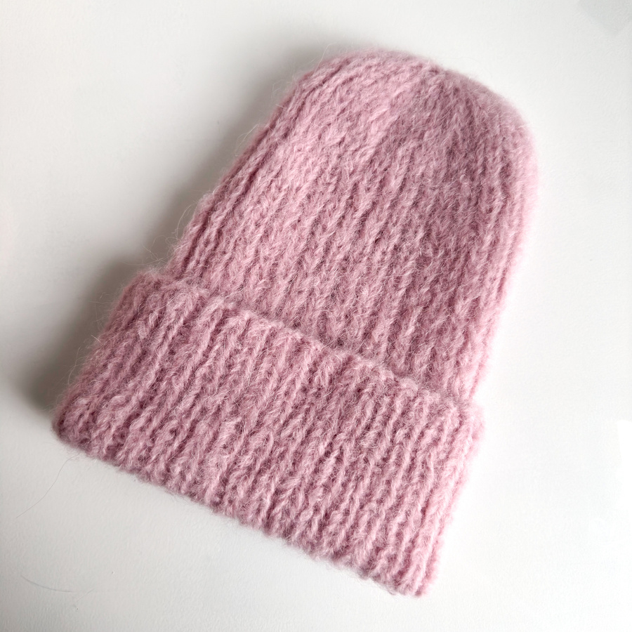 WATA CUKROWA Women's Alpaca and Merino Wool Beanie 06 Powder Pink