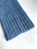 MARGARET – czapka beanie damska alpaka + moher jedwab cienka 6309/27 średni niebieski petrol