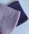 Handgemachte Damenmütze AUREA 100% Baby Merino plus Mohair und Seide 54/09 Puderrosa