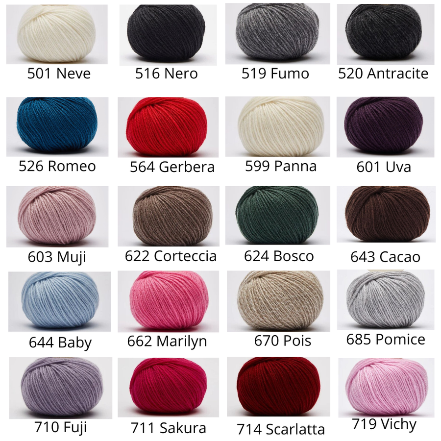 Chusta gładka, symetryczna, 100% Kaszmir MAREN - WÄHLE EINE FARBE