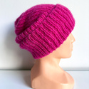 MORGANA – czapka damska z merynosa, alpaki i jedwabiu 08/18 Fuksja