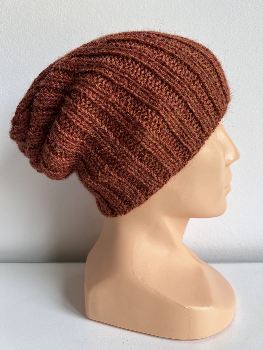 LAURIN – czapka z alpaki 100% beanie 9025 orzechowy damska/męska zimowa