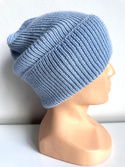 Czapka wywijana HELEN 100% Alpaka 6205 błękitny