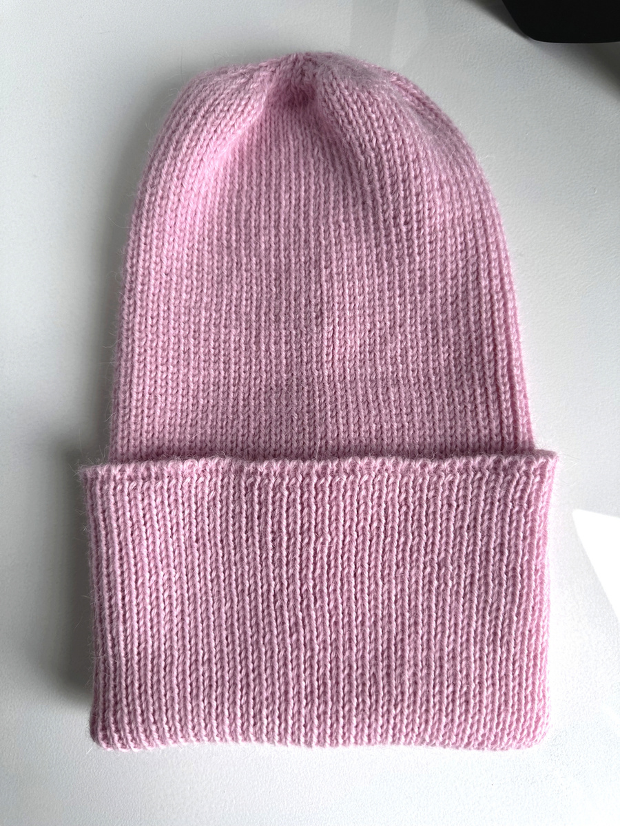 Czapka wywijana HELEN 100% Alpaka 3140 Jasny Róż