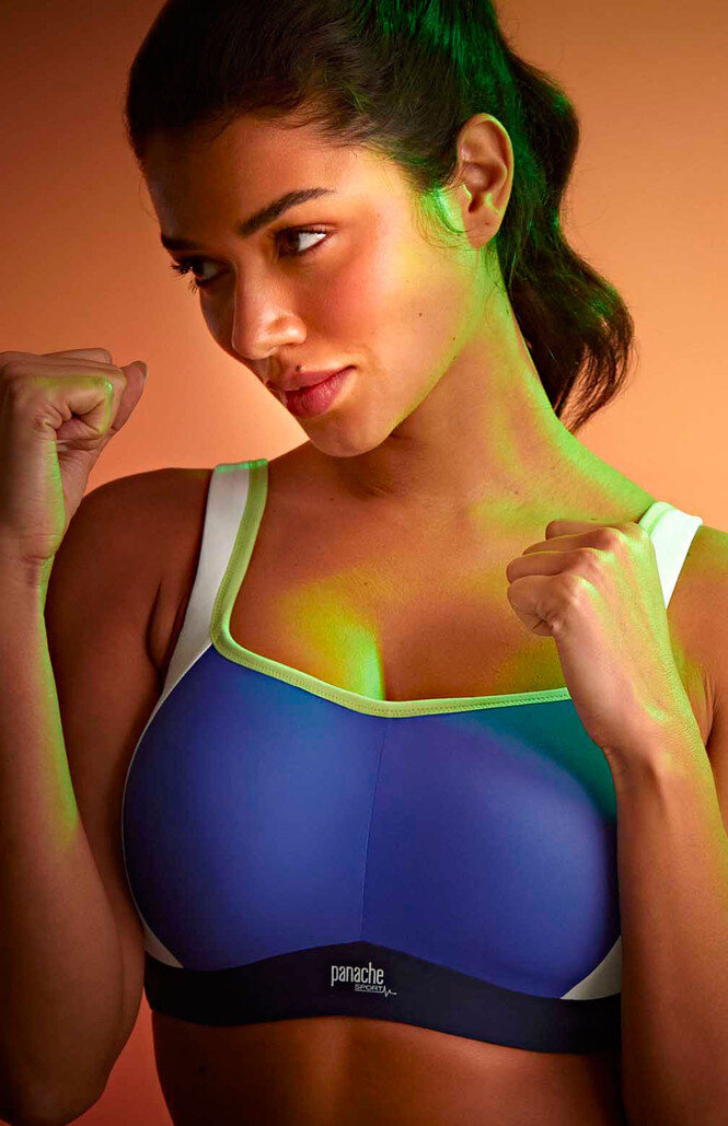 Biustonosz sportowy Panache Sport POWER 5021M z fiszbinami Blue