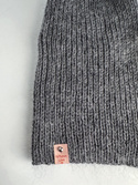Handmade women’s hat AUREA 100% Baby Merino plus mohair and silk 20/22 Dark Grey