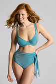 Wysokie figi kąpielowe Panache Swim SPARKLE SW2055A High Waist Bikini Brief Sparkle Teal