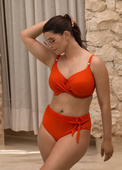 Biustonosz kąpielowy Fantasie Swim OTTAWA FS6355PUM Uw Wrap Front Full Cup Bikini Top Spiced Pumpkin