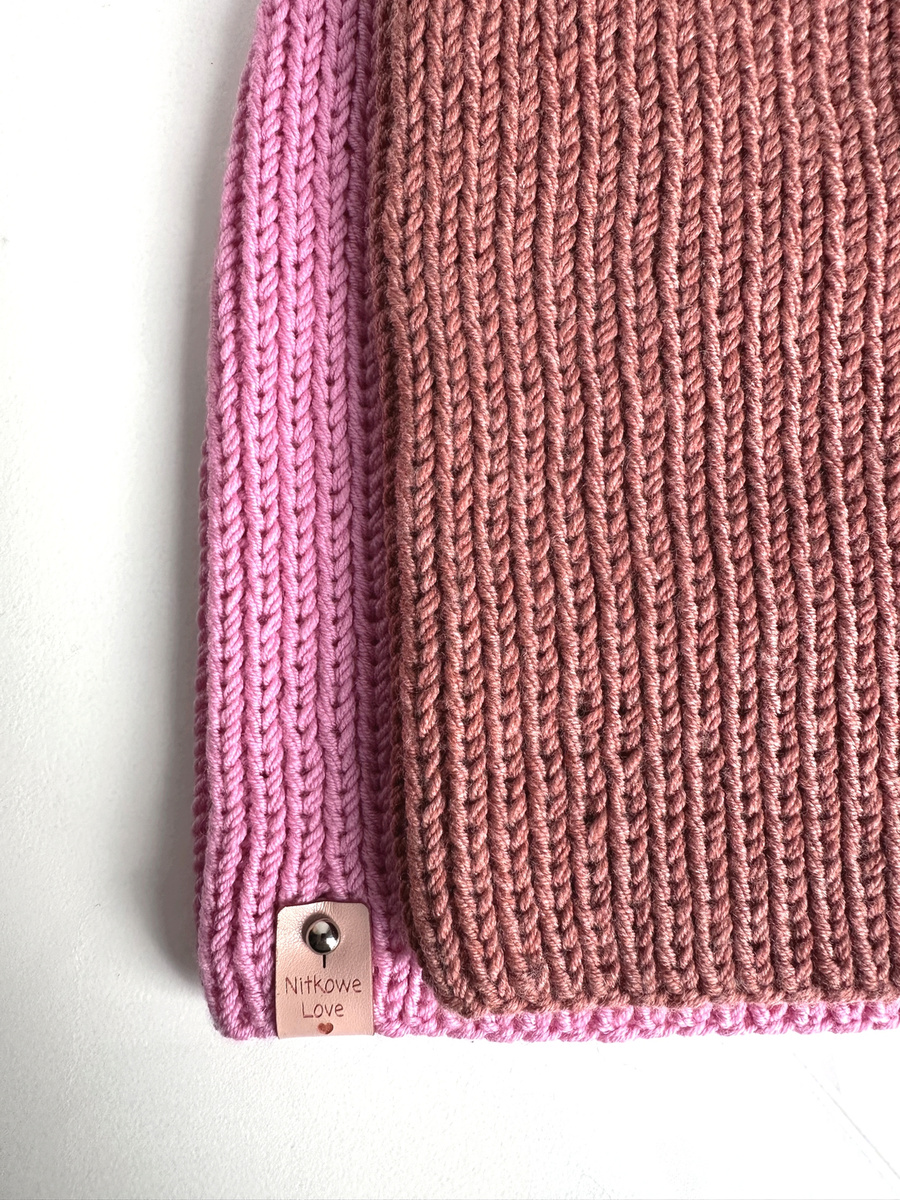 NANA – czapka merino beanie 100% baby merino 48 Blush brązowa