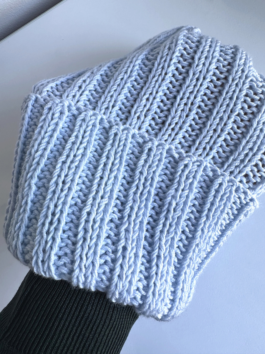 HELLI – czapka merino beanie wywijana 100% Baby Merino 53 Rosa zimowa unisex