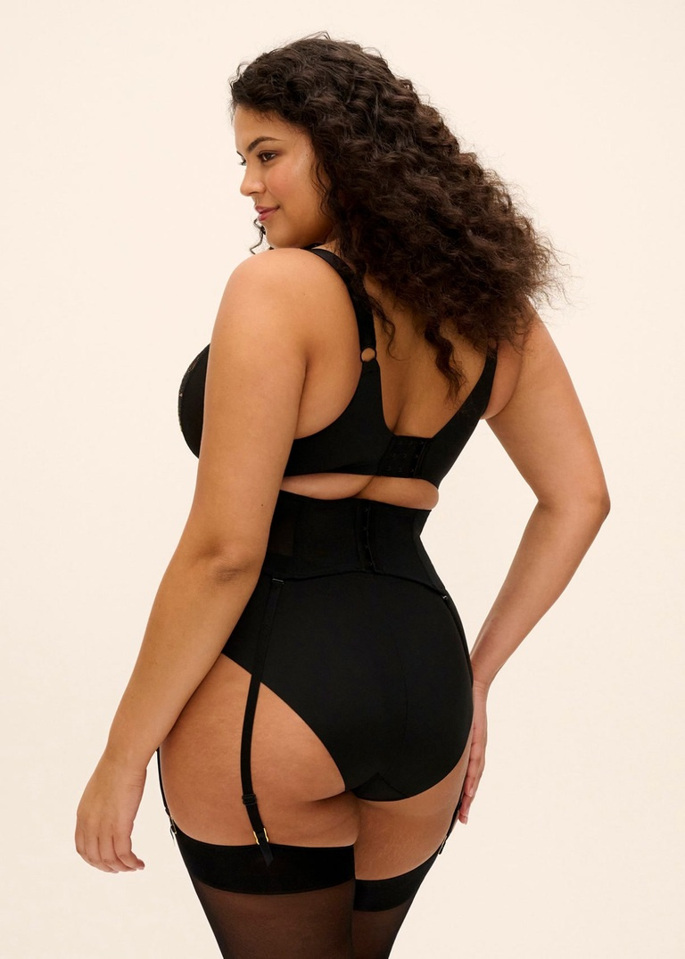 Pas do pończoch Elomi LYRIANA EL303791JET Suspender Jet
