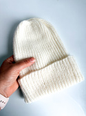 Nitkowe Love - Beanie kaszmirowa z jedwabiem 501/117 Neve (ecru)