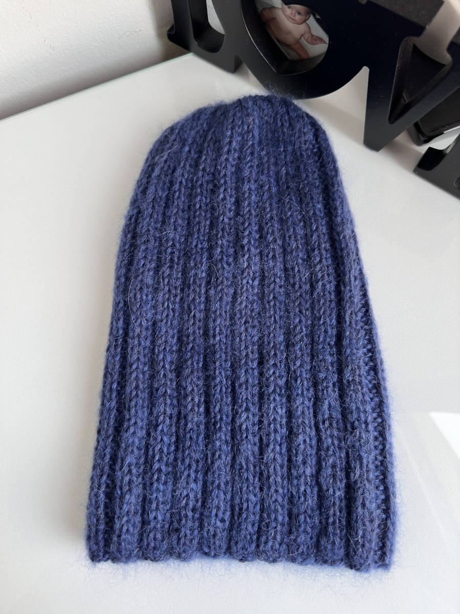 MARGARET 2.0 Beanie Alpaca Double Mohair with Silk 4305/28 Ciemny Indygo