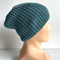 NANA – czapka merino beanie 100% Baby Merino 47 Morze Północne zielona jesienno-zimowa