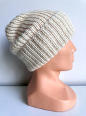 KIARA Turn-Up Beanie 100% Alpaca 100 Ecru
