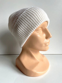HELEN – czapka z alpaki damska 100% alpaka 101 biały zimowa wywijana