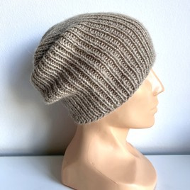 KIARA Beanie-Mütze aus 100% Alpaka 2020 Jasny Nugat
