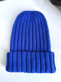 HELLI – czapka beanie z wełny merino 100% Baby Merino 33 jaskrawoniebieska jesienno-zimowa