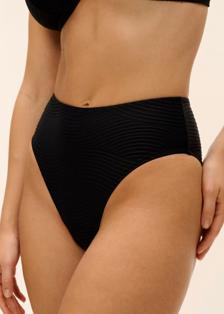 Wysokie majtki kąpielowe Freya Swim CALA CUBA AS208078BAS High Waist Bikini Brief Black Sands