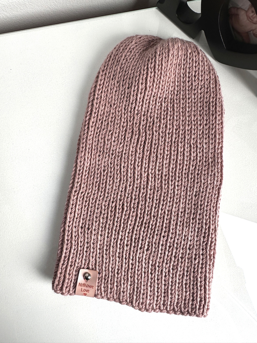 NANA – czapka merino beanie 100% Baby Merino 49 Pustynna Róża