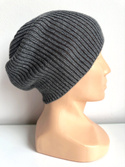 VARELLA Beanie-Mütze aus Merinowolle 100% Baby Merino 20 Dunkelgrau