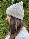HELLI – czapka merino beanie wywijana 100% Baby Merino 23 Jasny Beż unisex zimowa
