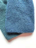 AUREA – ręcznie robiona cienka czapka beanie merino + moher i jedwab damska 42/27 Petrol