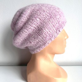 CHMURKA Beanie-Mütze aus Alpaka 08 Hellrosa