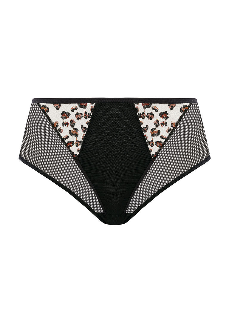 KOMPLET - Elomi NAMRAH Black EL301335BLK + EL301353BLK Uw Bandless Plunge Bra + High Leg Brief (32J + L)