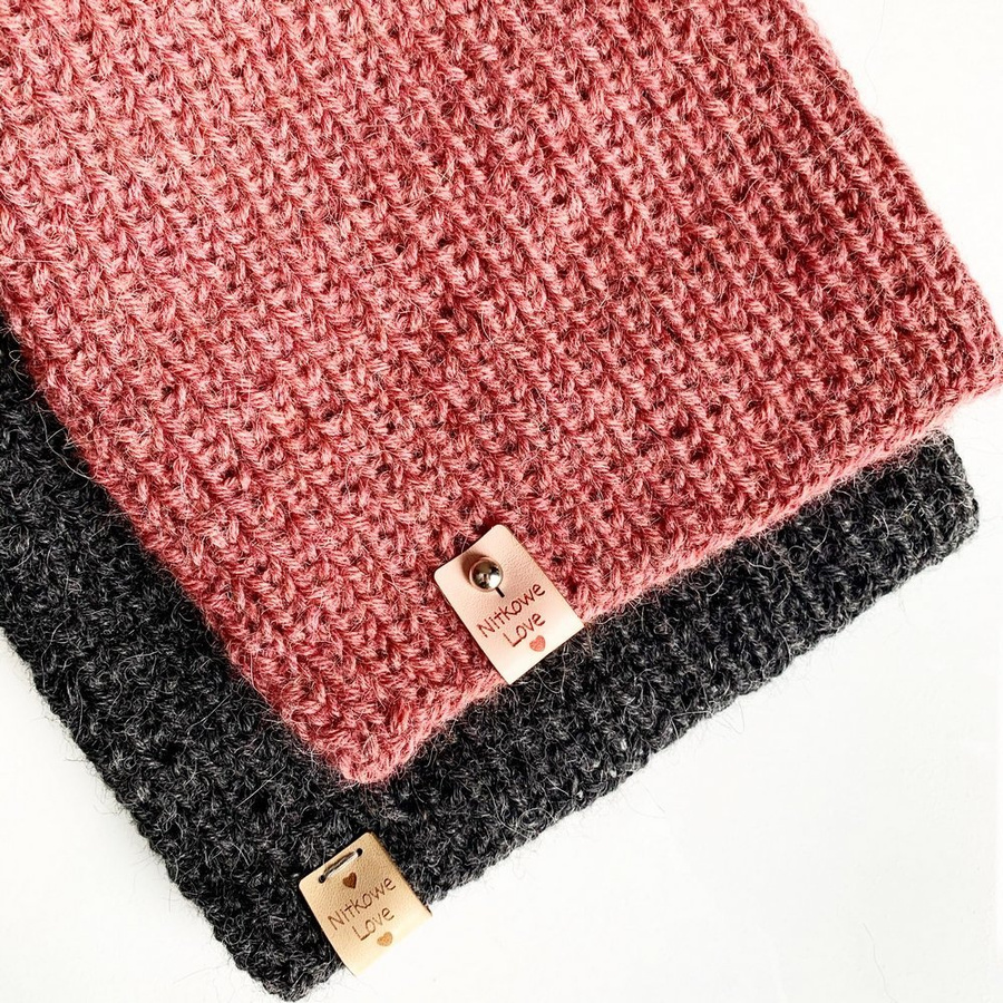KIARA Alpaca Beanie 100% Alpaca 9024 ciemny blush