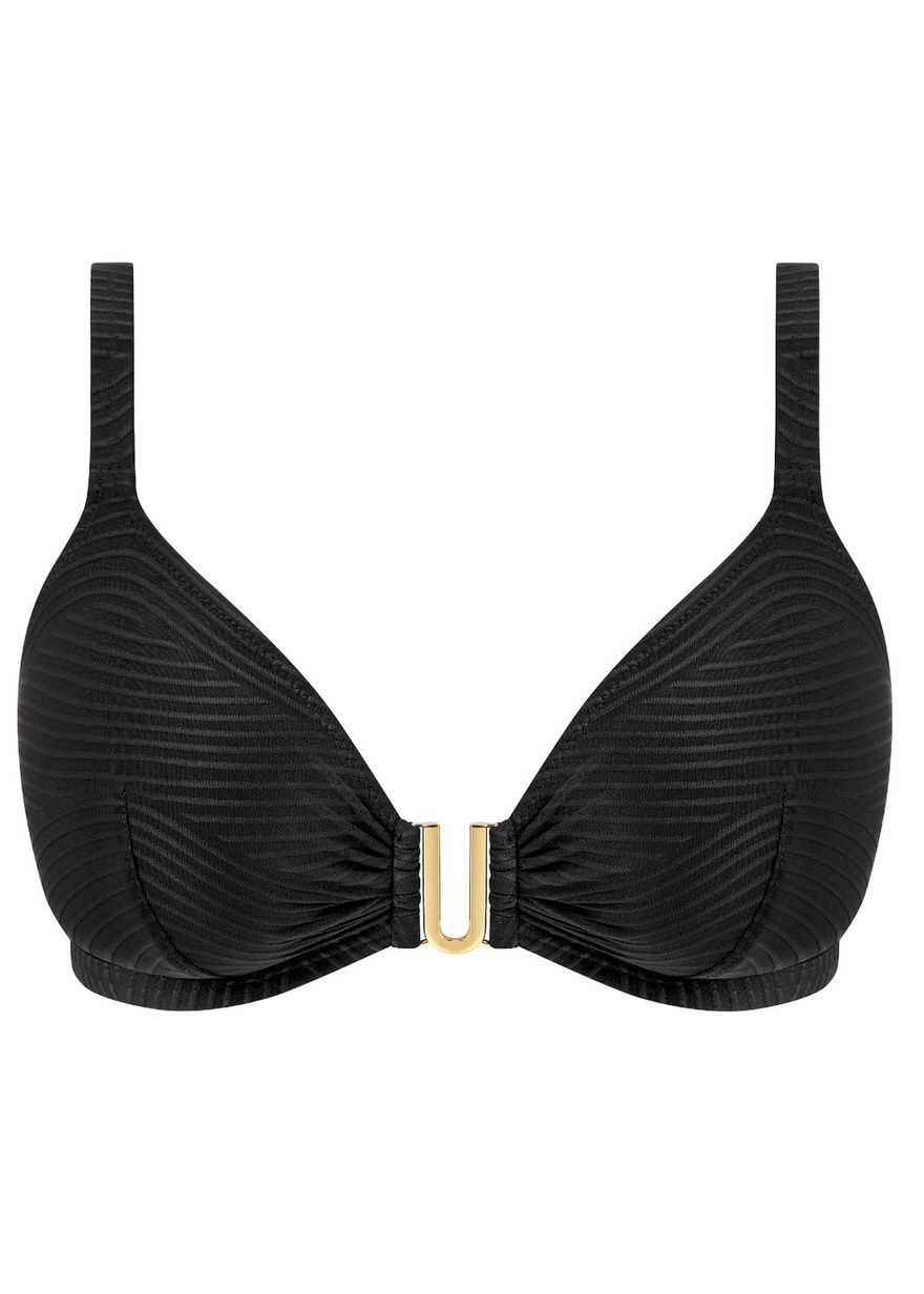Bezfiszbinowy stanik kąpielowy Freya Swim CALA CUBA AS208011BAS Non Wired Bikini Top Black Sands