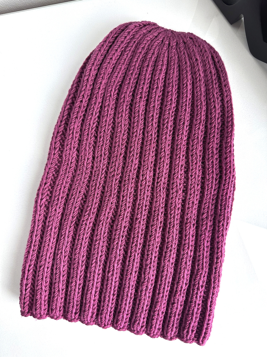 HELLI – czapka zimowa damska z wełny merino 100% Baby Merino 34 Wrzos beanie