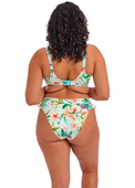 KOMPLET - Biustonosz kąpielowy i majtki Elomi Swim SUNSHINE COVE Aqua ES801802AQA Uw Plunge Bikini Top (36G, 36HH) + figi 42