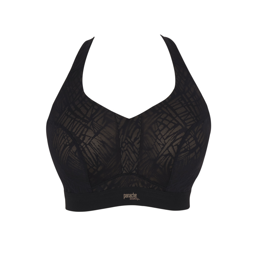 Biustonosz Panache Sport ENDURANCE 5022F Non Padded Sports Wired Bra Black/Latte