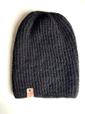 KIARA Handgemachte Beanie-Mütze aus 100% Alpaka 8903 Schwarz
