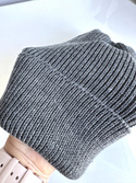 VARELLA – czapka merino beanie wywijana 100% Baby Merino 20 Ciemny szary