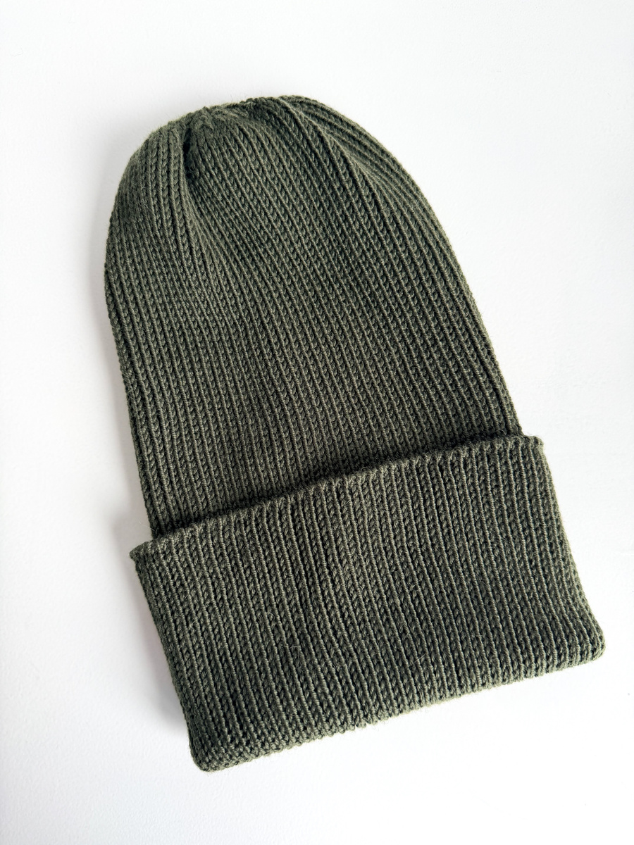 VARELLA – czapka beanie z wełny merino 100% Baby Merino 65 ciemny leśny