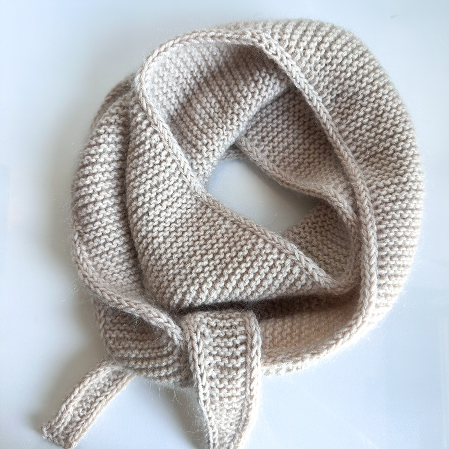 Wełniany szal 100% Merino plus moher i jedwab MIRA chusta Nitkowe Love 50/56 jasny beż