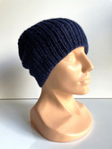 KIARA Beanie-Mütze aus 100% Alpaka 5575 Dunkelblau