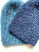 AUREA – ręcznie robiona czapka beanie merino + moher i jedwab damska 13/28 Granatowy