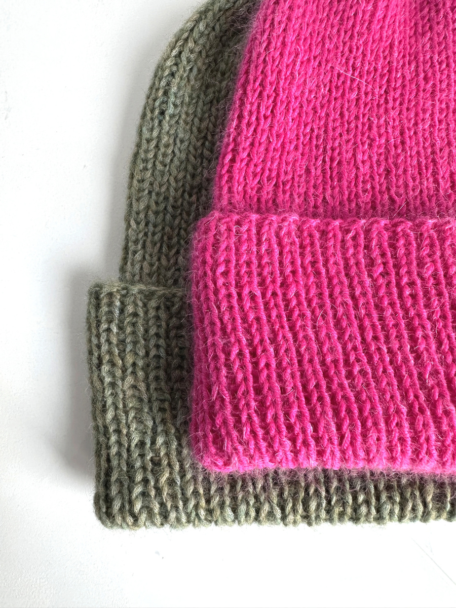 AUREA – ręcznie robiona czapka beanie baby merino + moher i jedwab damska/dziecięca 08/13 fuksja