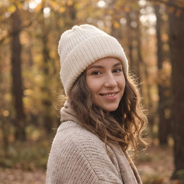 Nitkowe Love - Beanie kaszmirowa z jedwabiem 501/117 Neve (ecru)