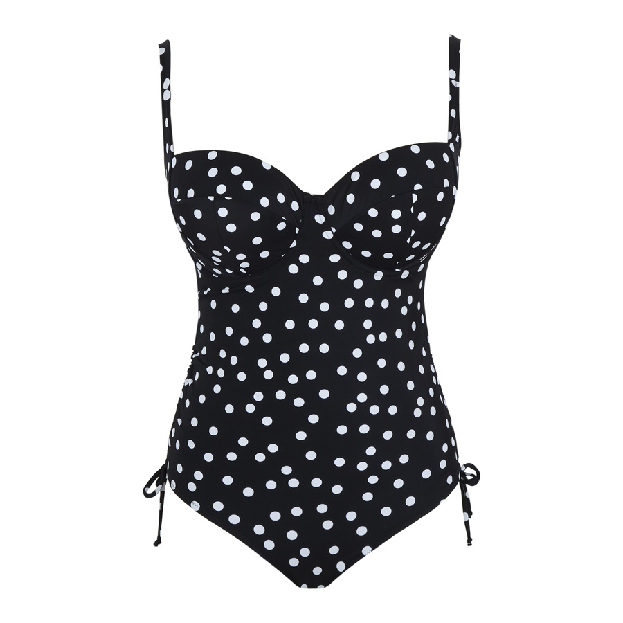 Strój kąpielowy jednoczęściowy Panache Swim POLKA DOT SW2060 ISABELLA Balcony Swimsuit Polka Dot Print