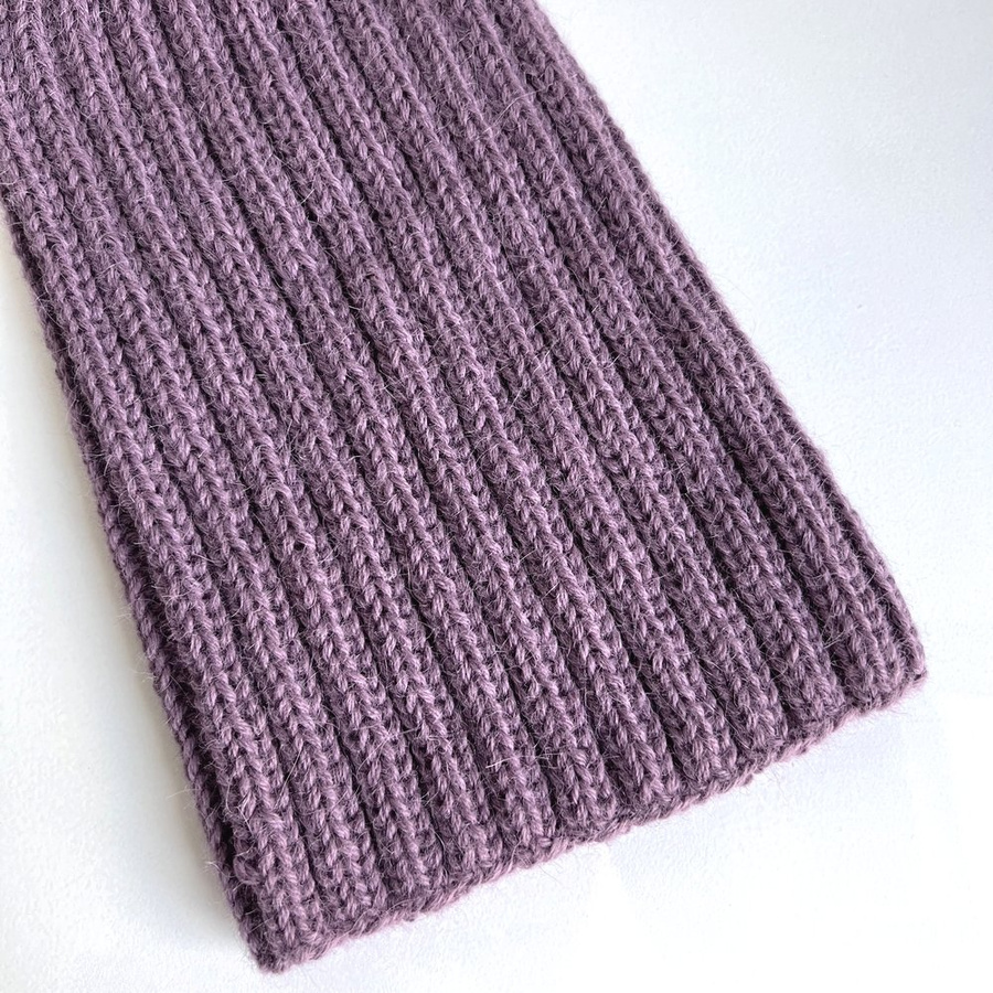 Ręcznie robiona Czapka LAURIN 100% Alpaka 3800 Fiołkowo Różowy