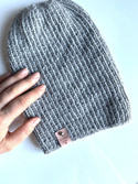 KIARA Beanie-Mütze aus 100% Alpaka 501 Hellgrau Damen
