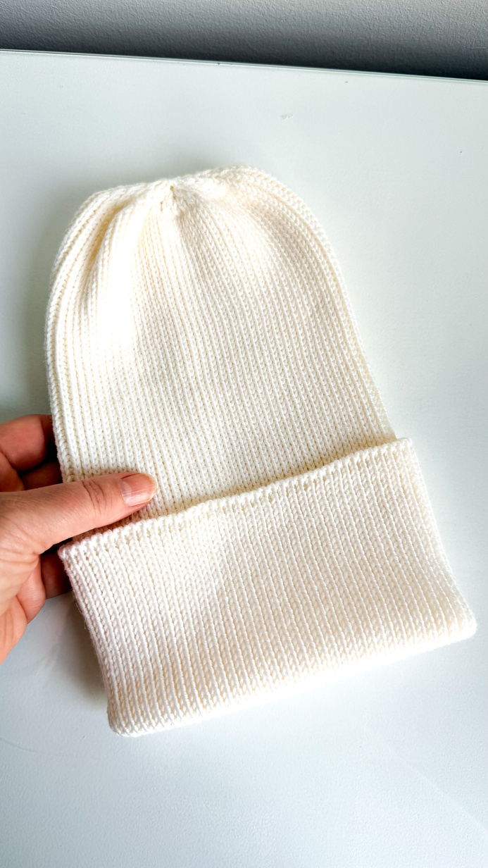 VARELLA Baby Merino Wool Beanie 01 White