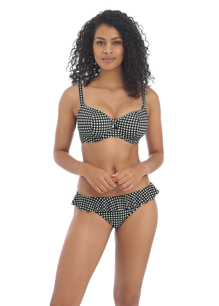 KOMPLET - Strój kąpielowy dwuczęściowy Freya Swim CHECK IN Monochrome - wybierz fason i rozmiar (28G, 28GG, 30D, 32H, 34F, 34J, 36G)
